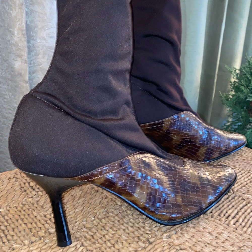 Gwen Stefani Collection Animal Print Boots Heels - Picture 5 of 15